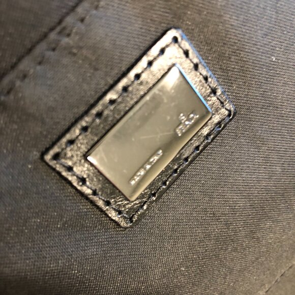 FENDI Zucca Black Leather and Nylon Gun Metal Hardware Bag w COA - Picture 12 of 13